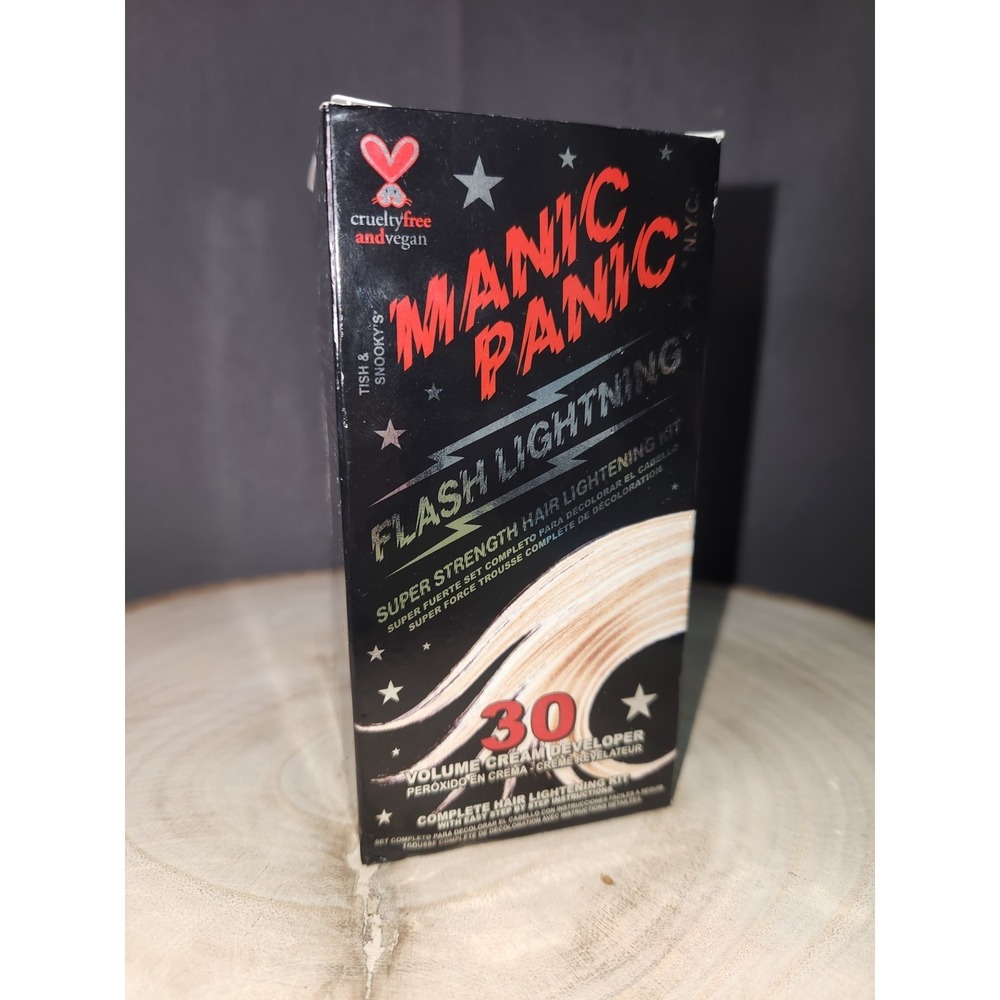 New Manic Panic Flash Lightning Hair Bleach Kit‎ 30 Volume~RARE~DISCONTINUED